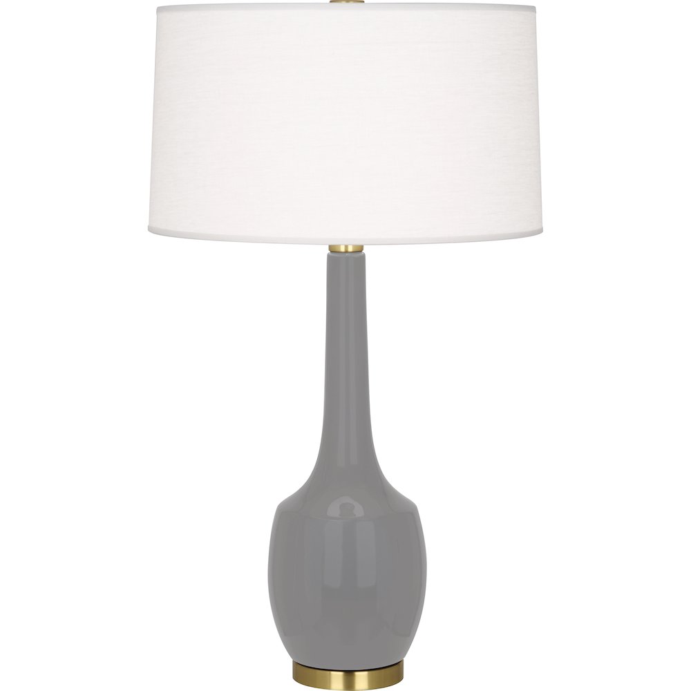 Smokey Taupe Delilah Table Lamp in Smokey Taupe Glazed Ceramic Color. Picture 1