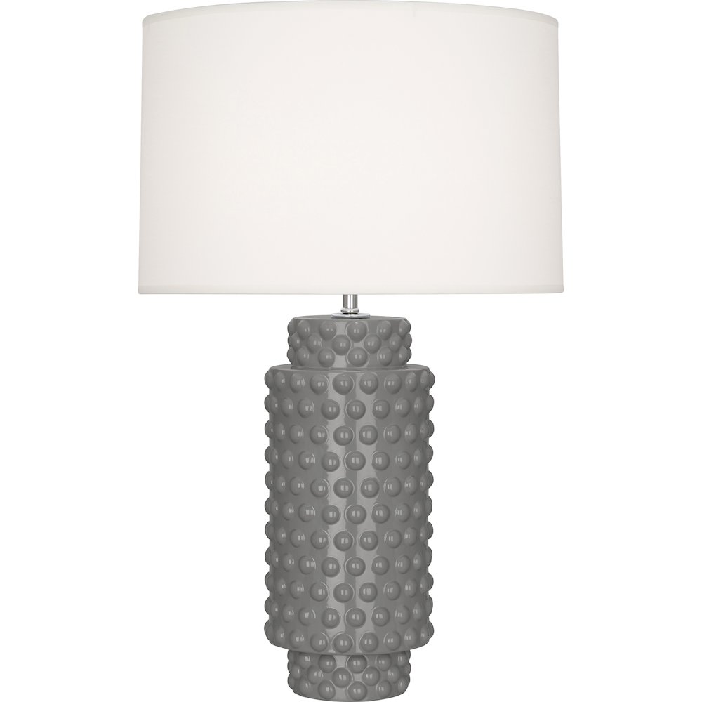 Smokey Taupe Dolly Table Lamp in Smokey Taupe Glazed Textured Ceramic Color. Picture 1