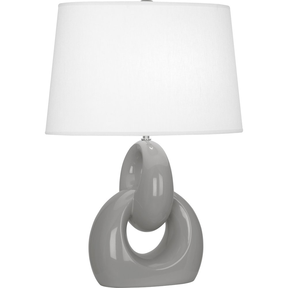 Smokey Taupe Fusion Table Lamp in Smokey Taupe Glazed Ceramic Color. Picture 1