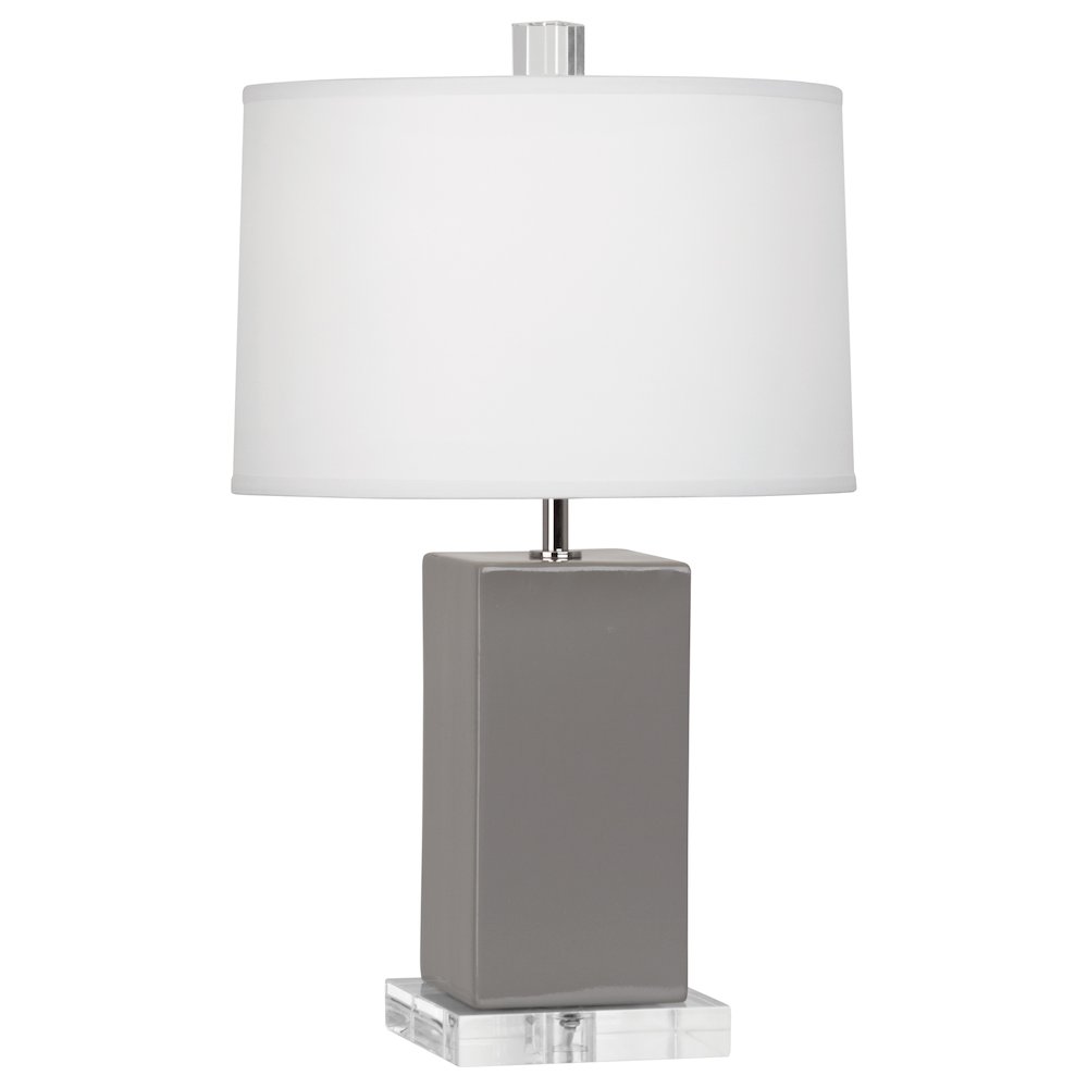 Smokey Taupe Harvey Accent Lamp in Smokey Taupe Glazed Ceramic Color. Picture 1