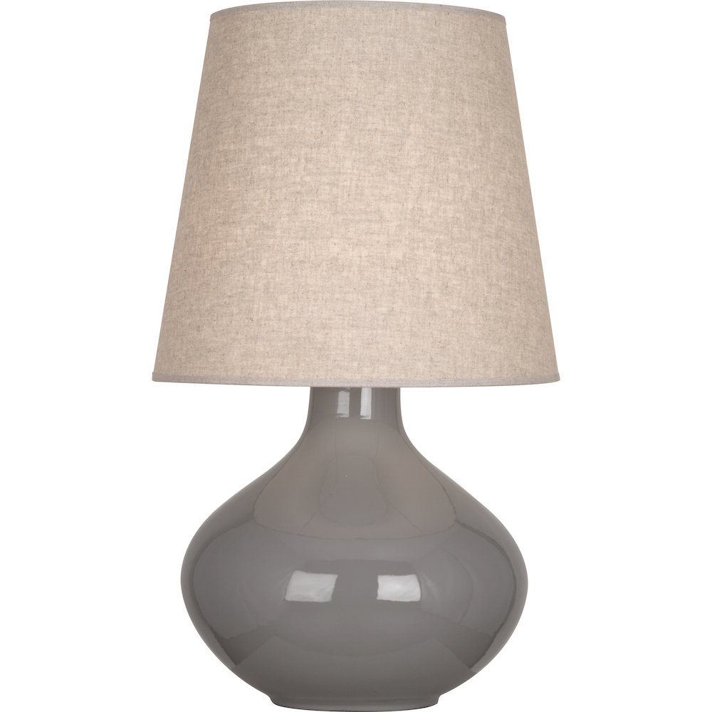 Smokey Taupe June Table Lamp in Smoky Taupe Glazed Ceramic Color. Picture 1