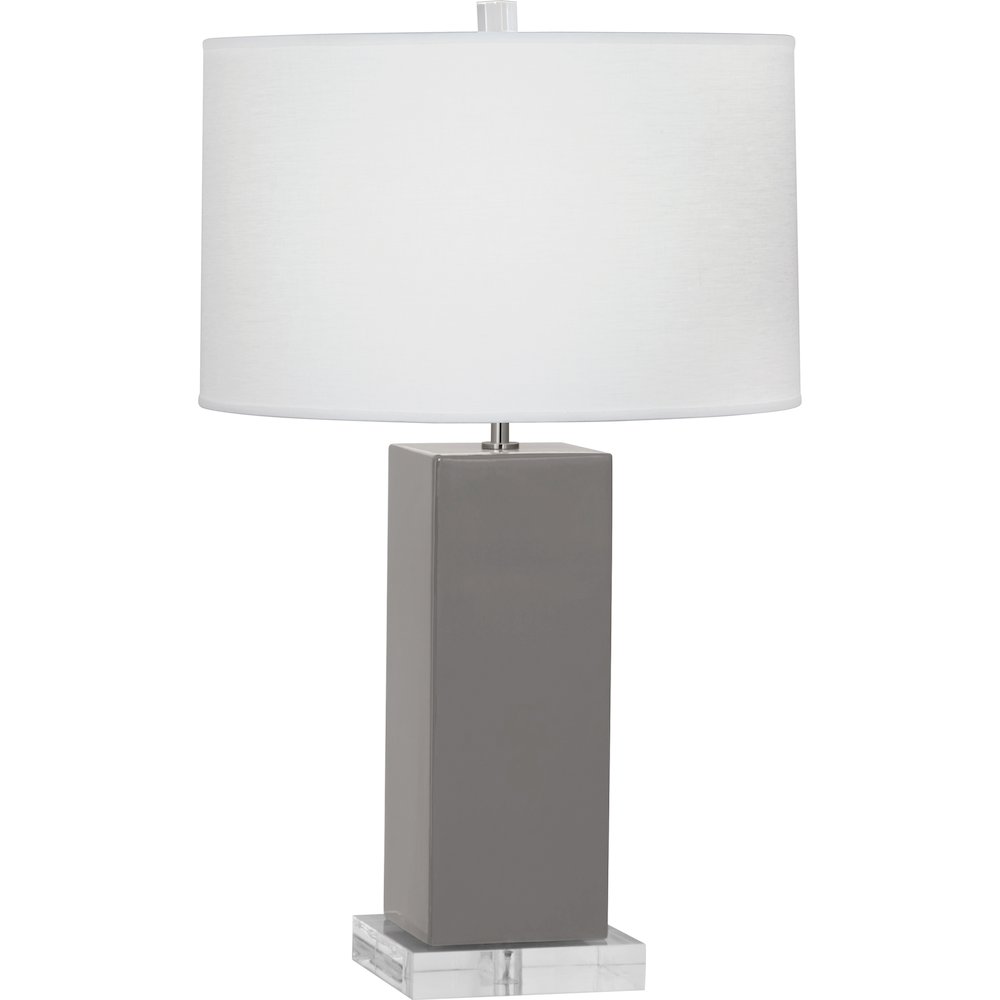 Smokey Taupe Harvey Table Lamp in Smokey Taupe Glazed Ceramic Color. Picture 1
