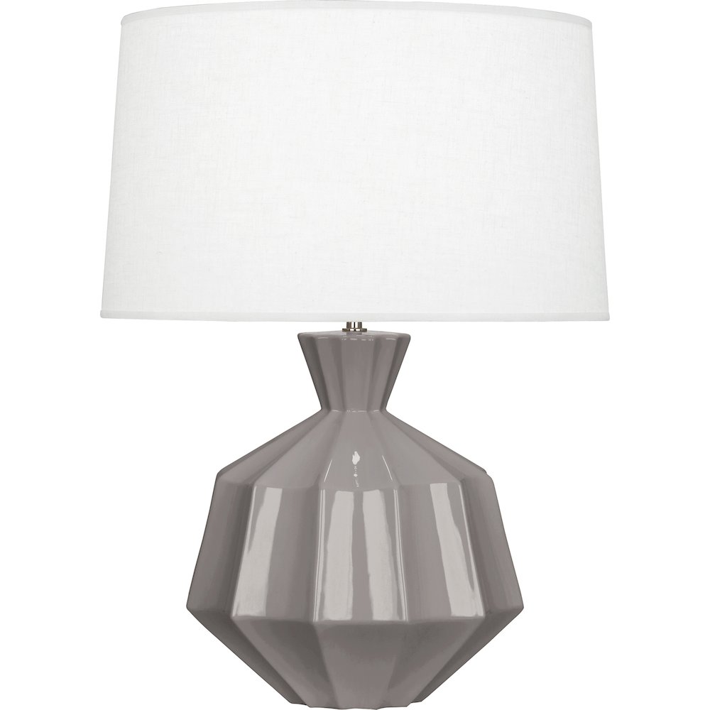 Smokey Taupe Orion Table Lamp in Smoky Taupe Glazed Ceramic Color. Picture 1