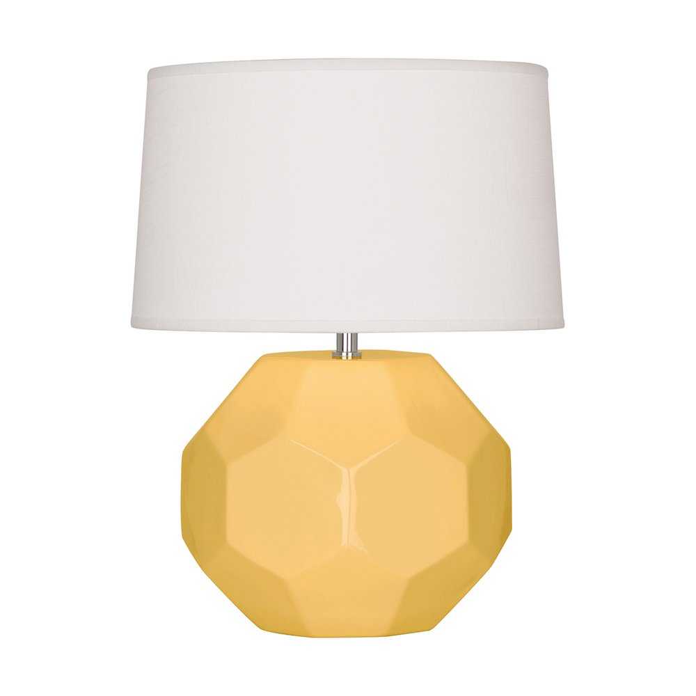 Sunset Franklin Accent Lamp in Sunset Yellow Glazed Ceramic Color. Picture 1