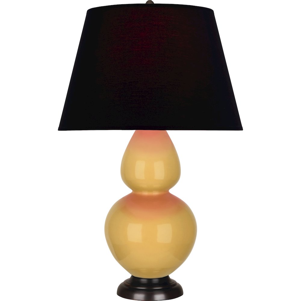 Sunset Double Gourd Table Lamp in Sunset Glazed Ceramic Color. Picture 1