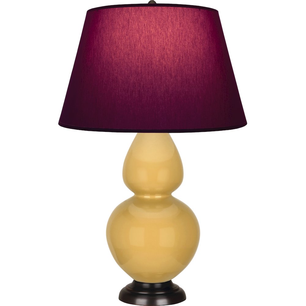 Sunset Double Gourd Table Lamp in Sunset Glazed Ceramic Color. Picture 1
