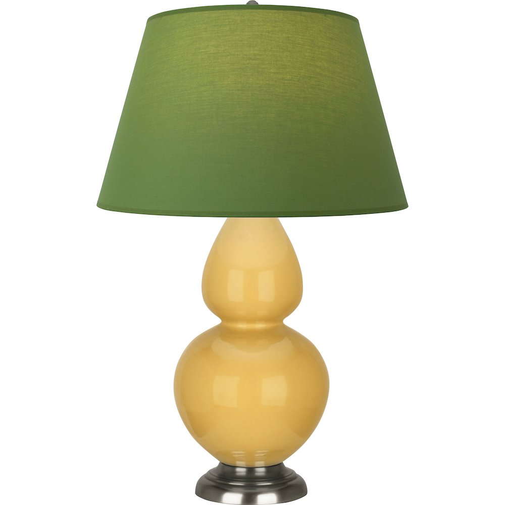 Sunset Double Gourd Table Lamp in Sunset Yellow Glazed Ceramic Color. Picture 1