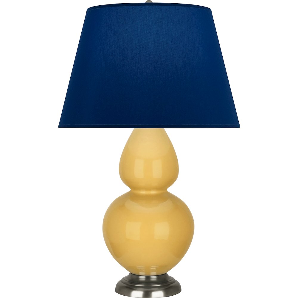 Sunset Double Gourd Table Lamp in Sunset Yellow Glazed Ceramic Color. Picture 1
