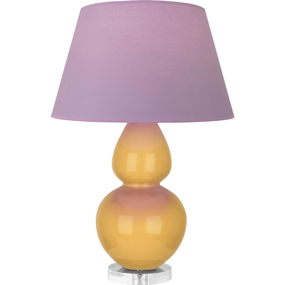 Sunset Double Gourd Table Lamp in Sunset Glazed Ceramic Color. Picture 1