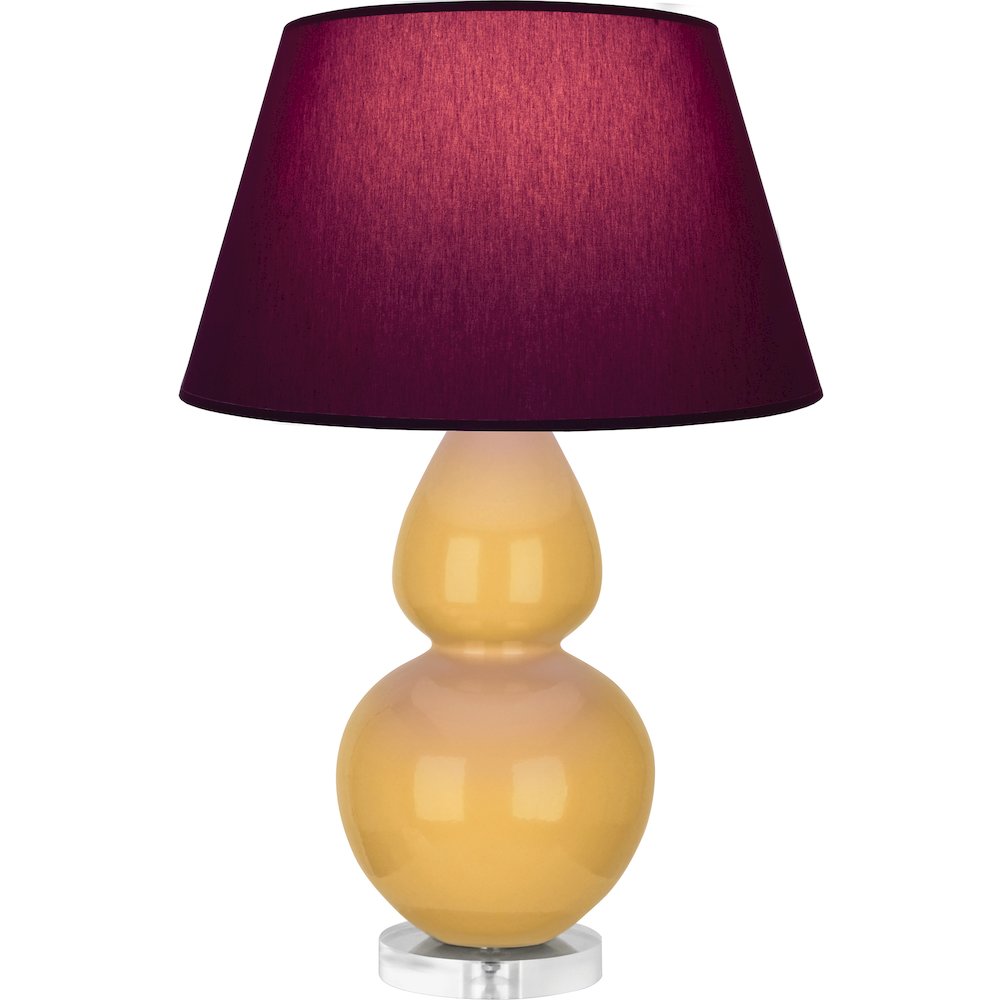 Sunset Double Gourd Table Lamp in Sunset Glazed Ceramic Color. Picture 1