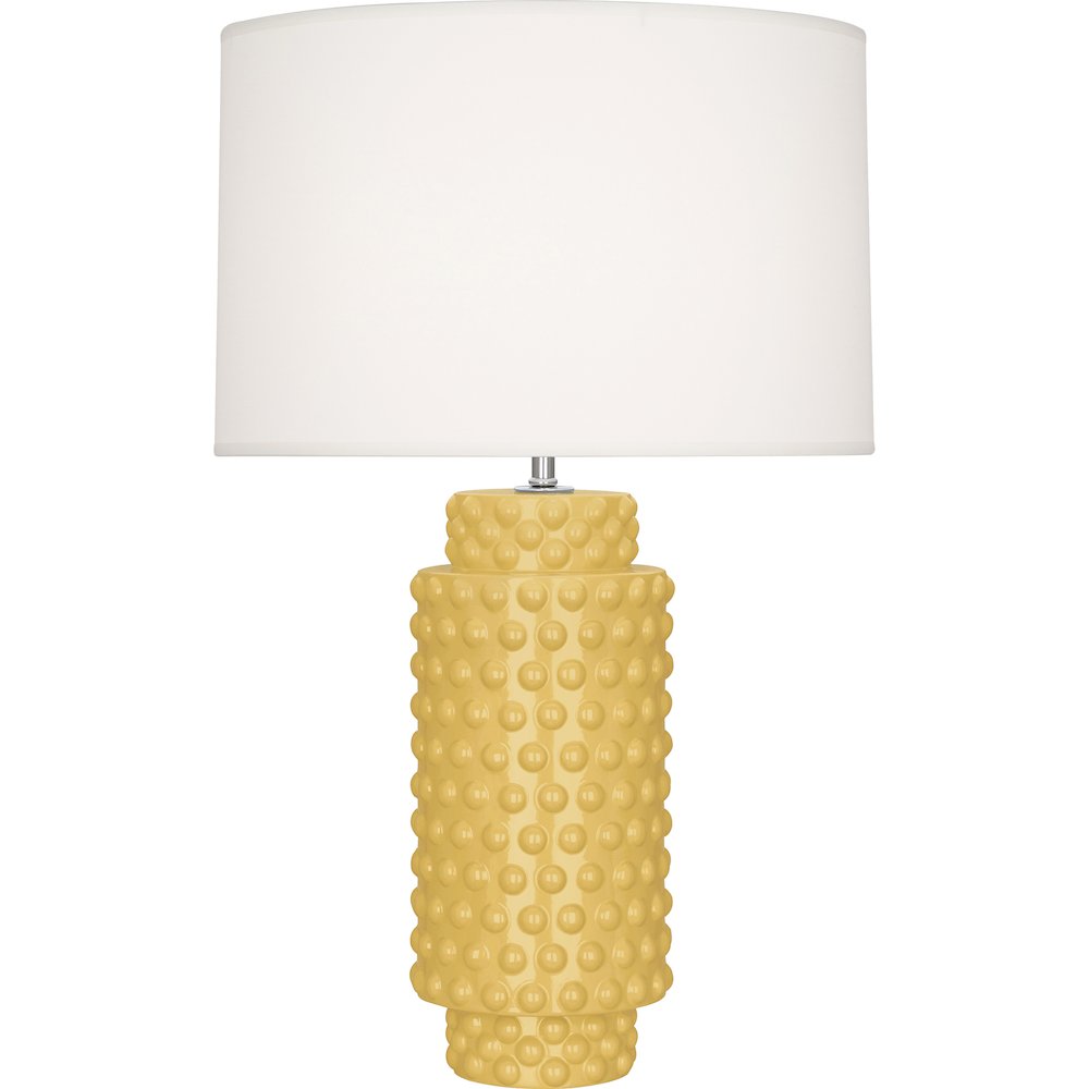 Sunset Dolly Table Lamp in Sunset Yellow Glazed Textured Ceramic Color. Picture 1