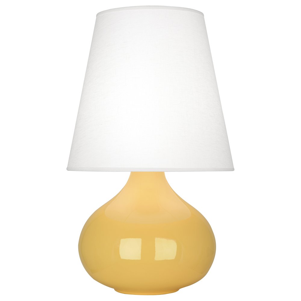 Sunset June Accent Lamp in Sunset Yellow Glazed Ceramic Color. Picture 1