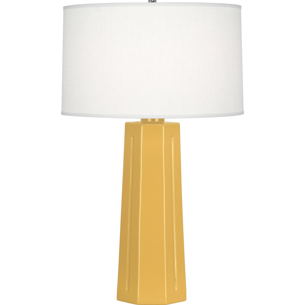 Sunset Mason Table Lamp in Sunset Yellow Glazed Ceramic Color. Picture 1