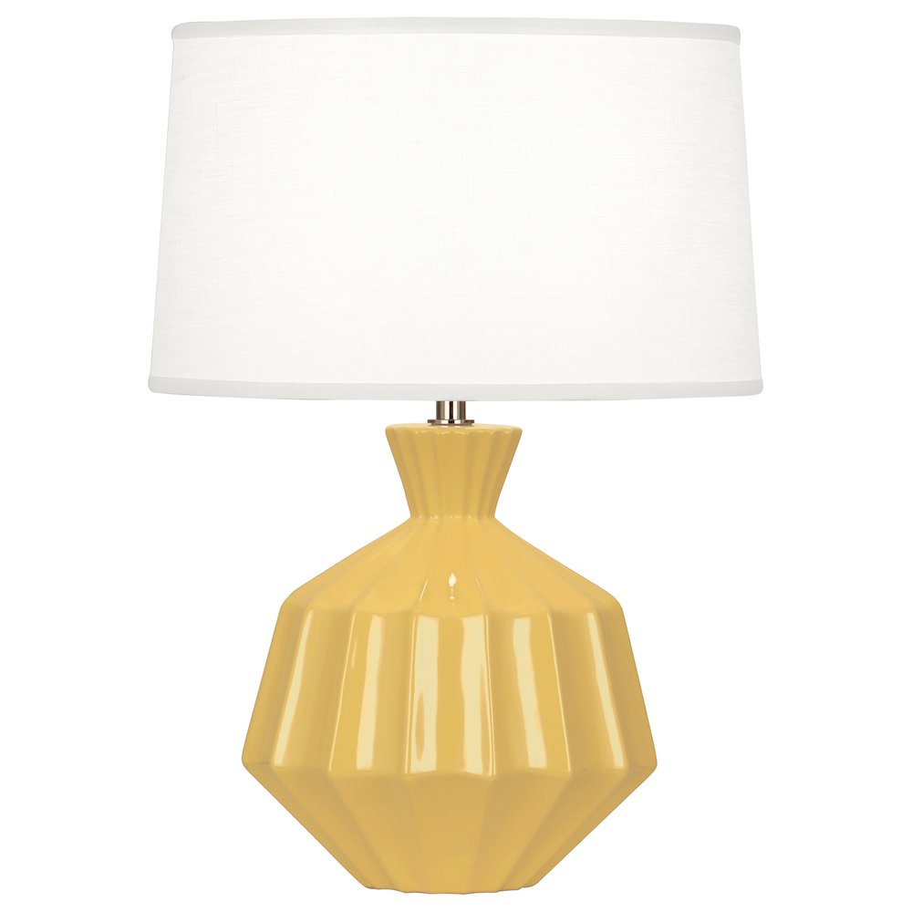 Sunset Orion Accent Lamp in Sunset Yellow Glazed Ceramic Color. Picture 1