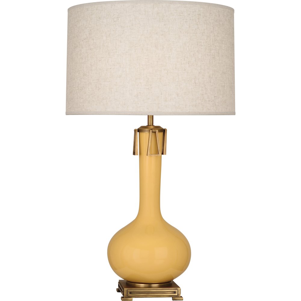 Sunset Athena Table Lamp in Sunset Yellow Glazed Ceramic Color. Picture 1