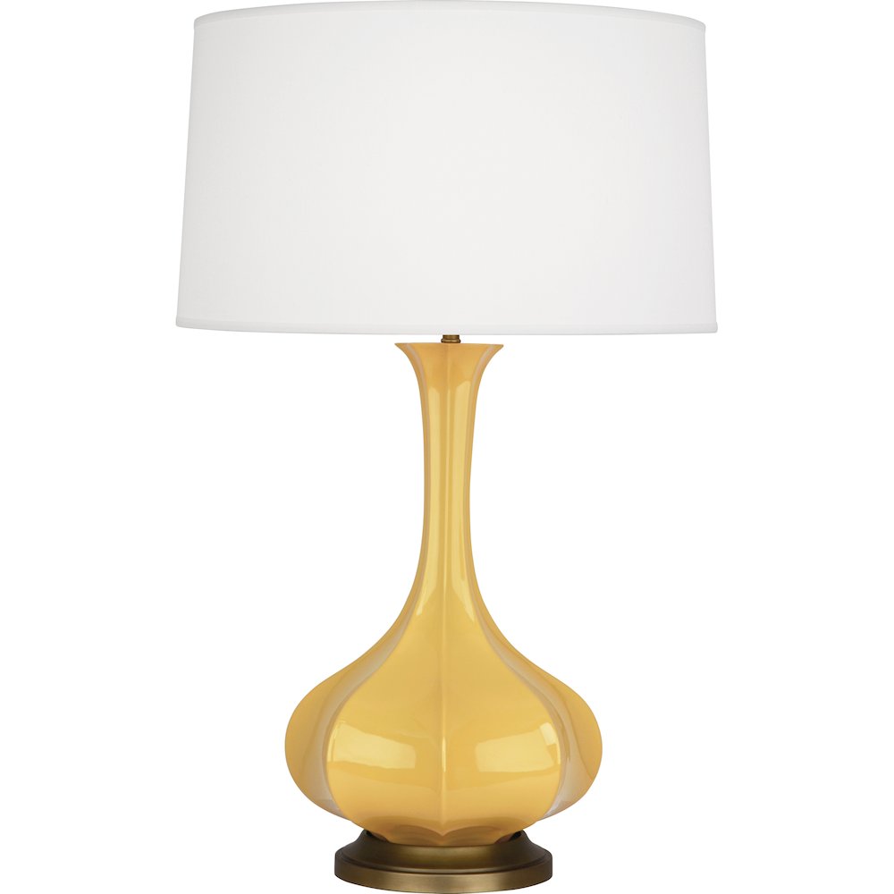 Sunset Pike Table Lamp in Sunset Yellow Glazed Ceramic Color. Picture 1