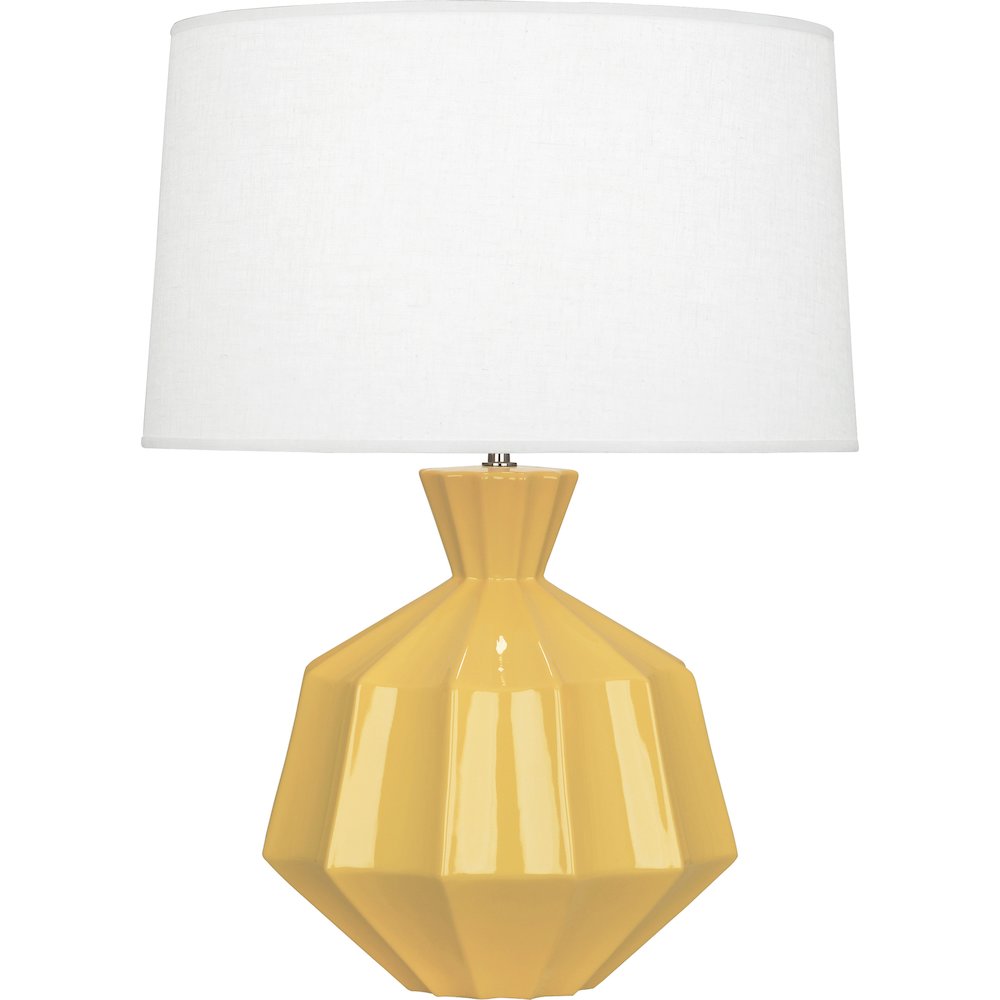 Sunset Orion Table Lamp in Sunset Yellow Glazed Ceramic Color. Picture 1