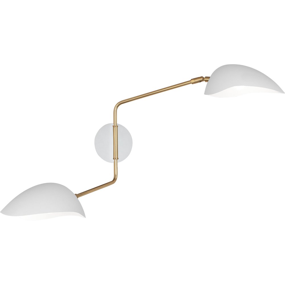 Rico Espinet Racer Wall Sconce in Modern Brass Color. Picture 1