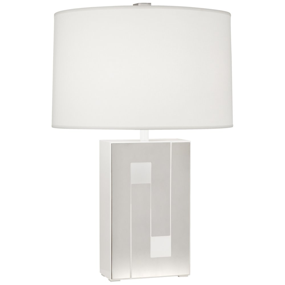 Blox Table Lamp in White Enamel Color. Picture 1
