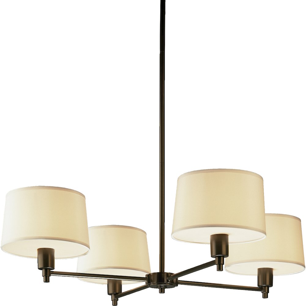Real Simple Chandelier in Deep Bronze Color. Picture 1