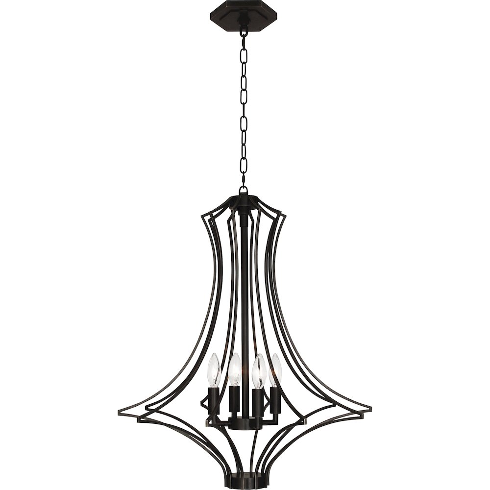 Grace Chandelier in Deep Patina Bronze Color. Picture 1