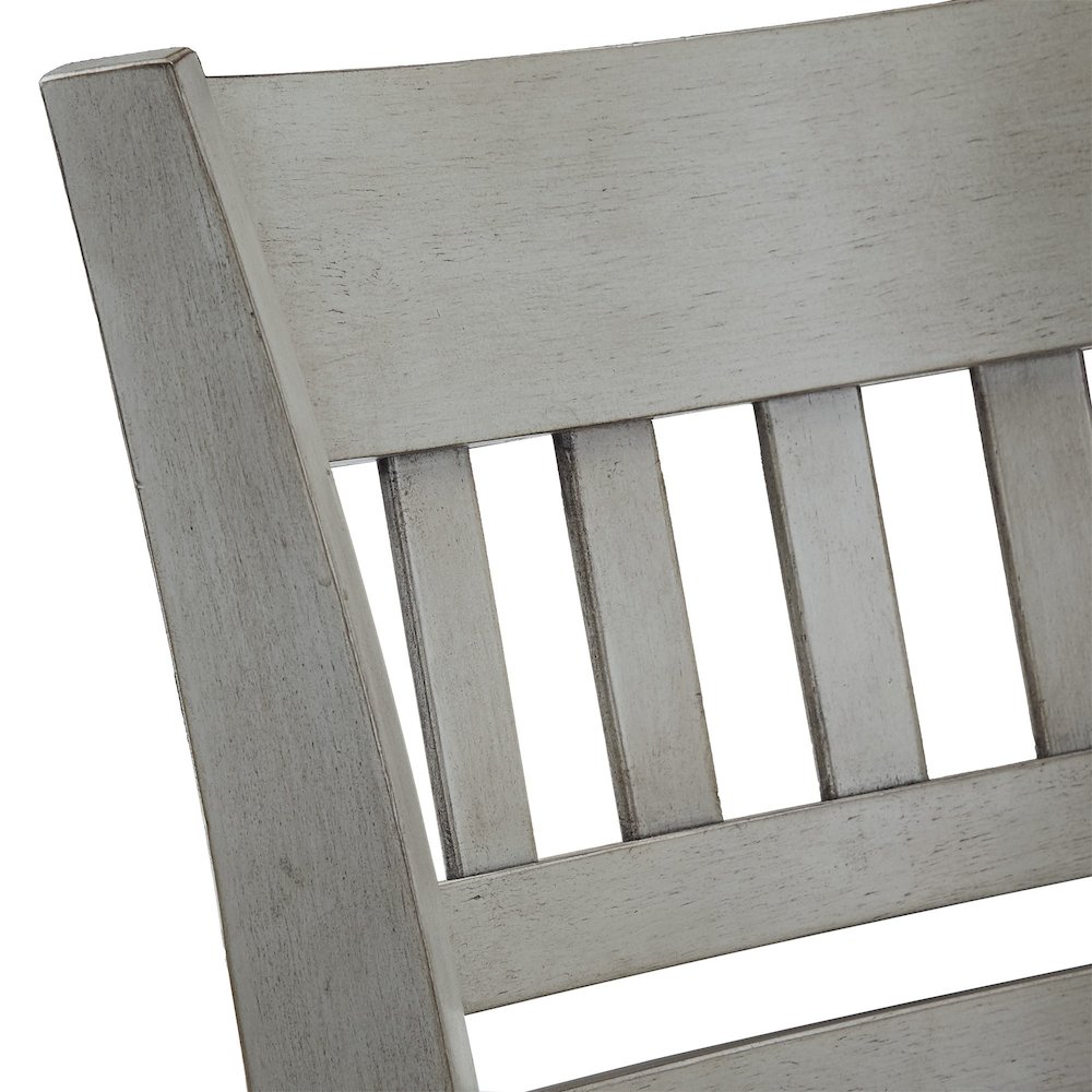 Antique Grey Finish Grey Linen Lattice Back Swivel Counter Height Chair. Picture 3