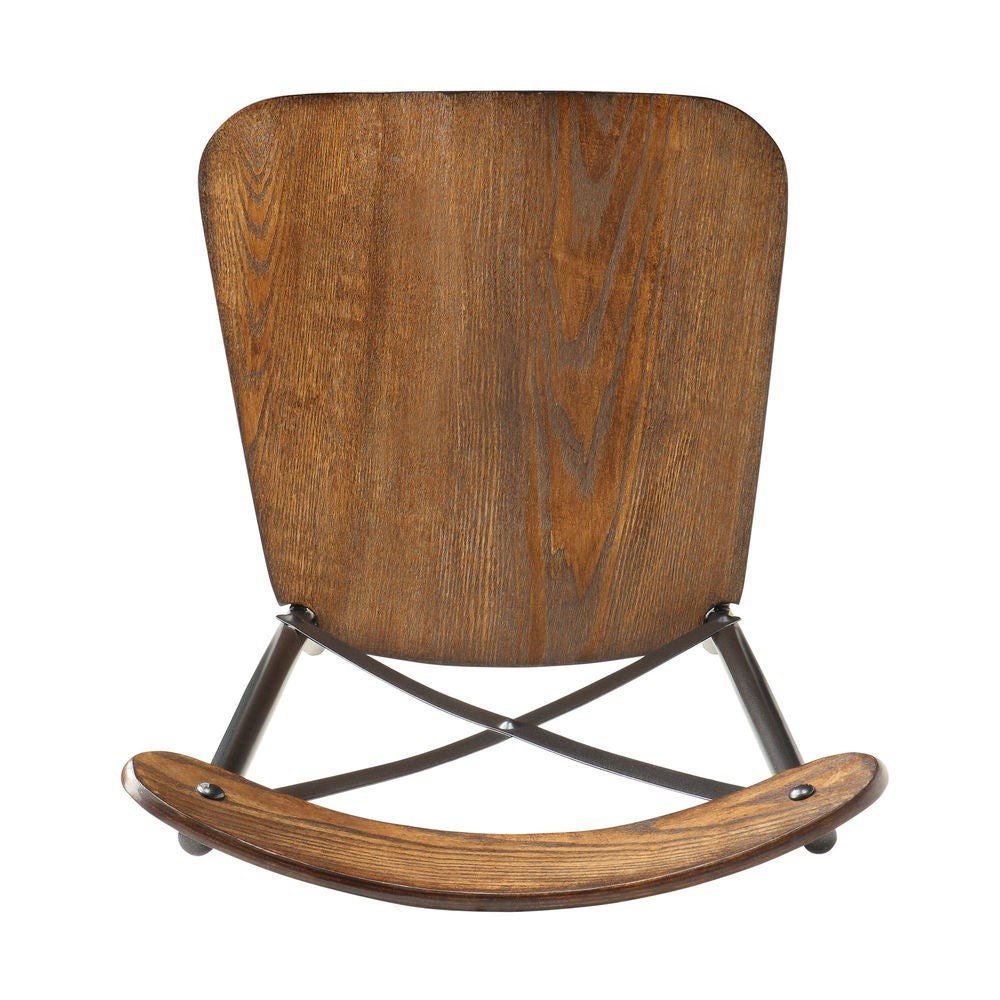 Set of 2, Ash Finish Metal Frame Side Chair. Picture 6