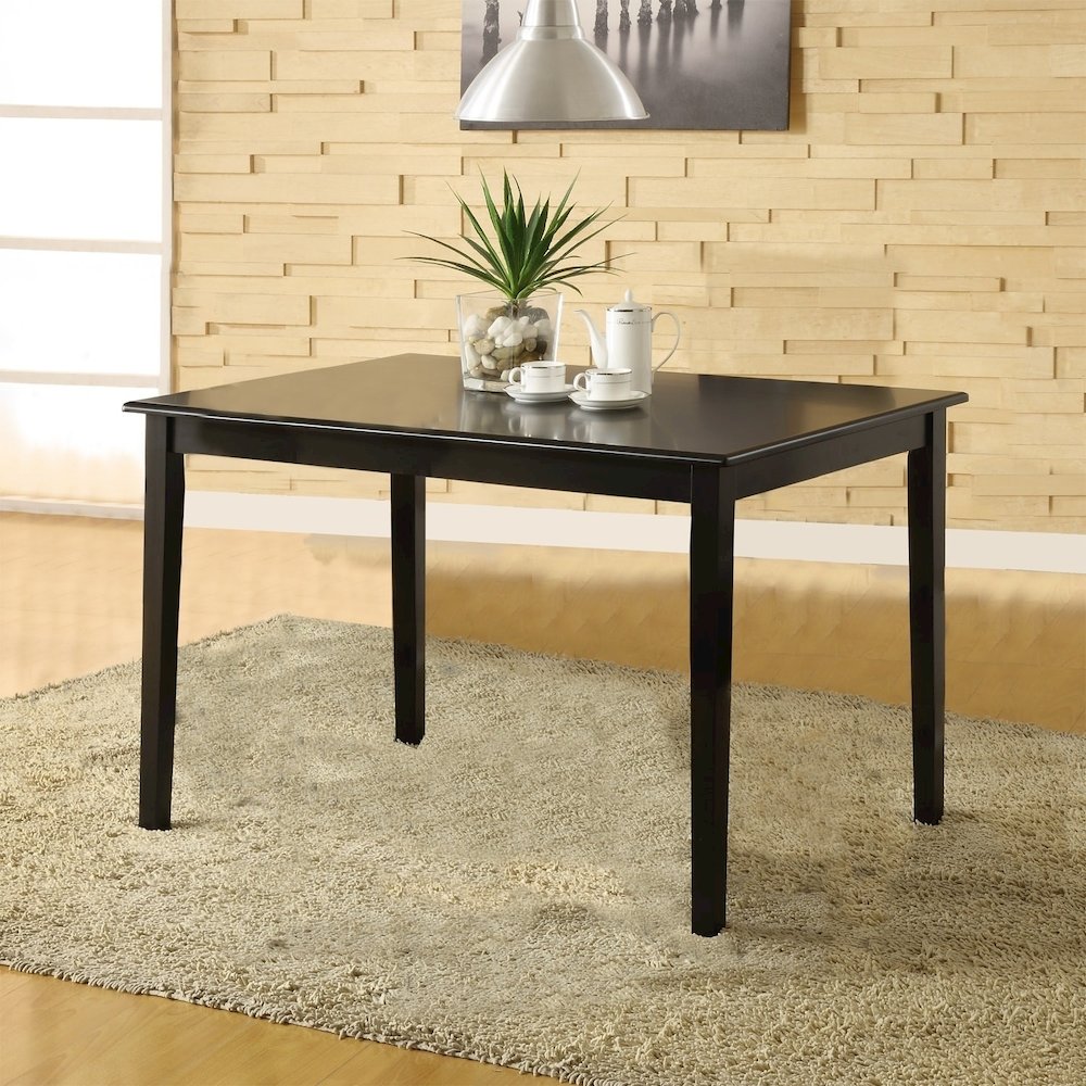 Black Finish 48" Dining Table. Picture 2