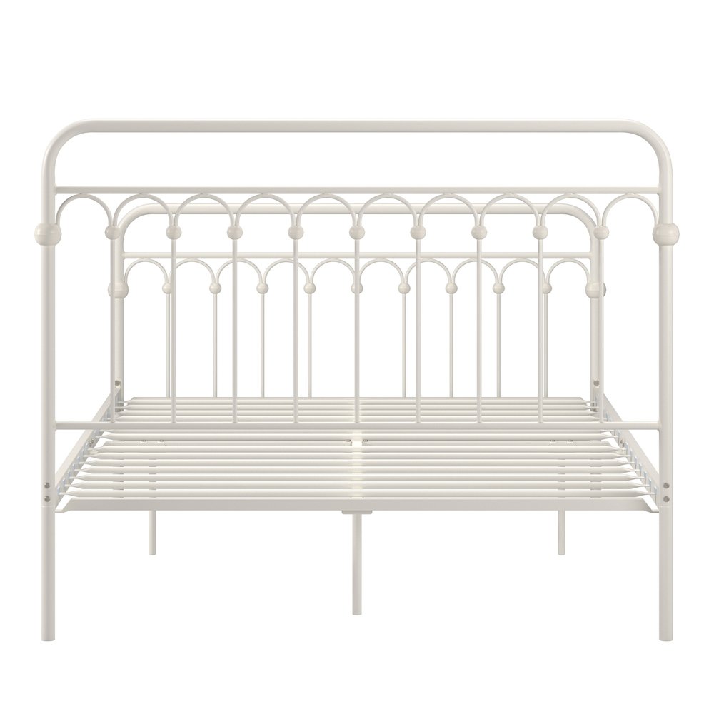 White Metal Arch Design Full Platform Bed. Picture 6