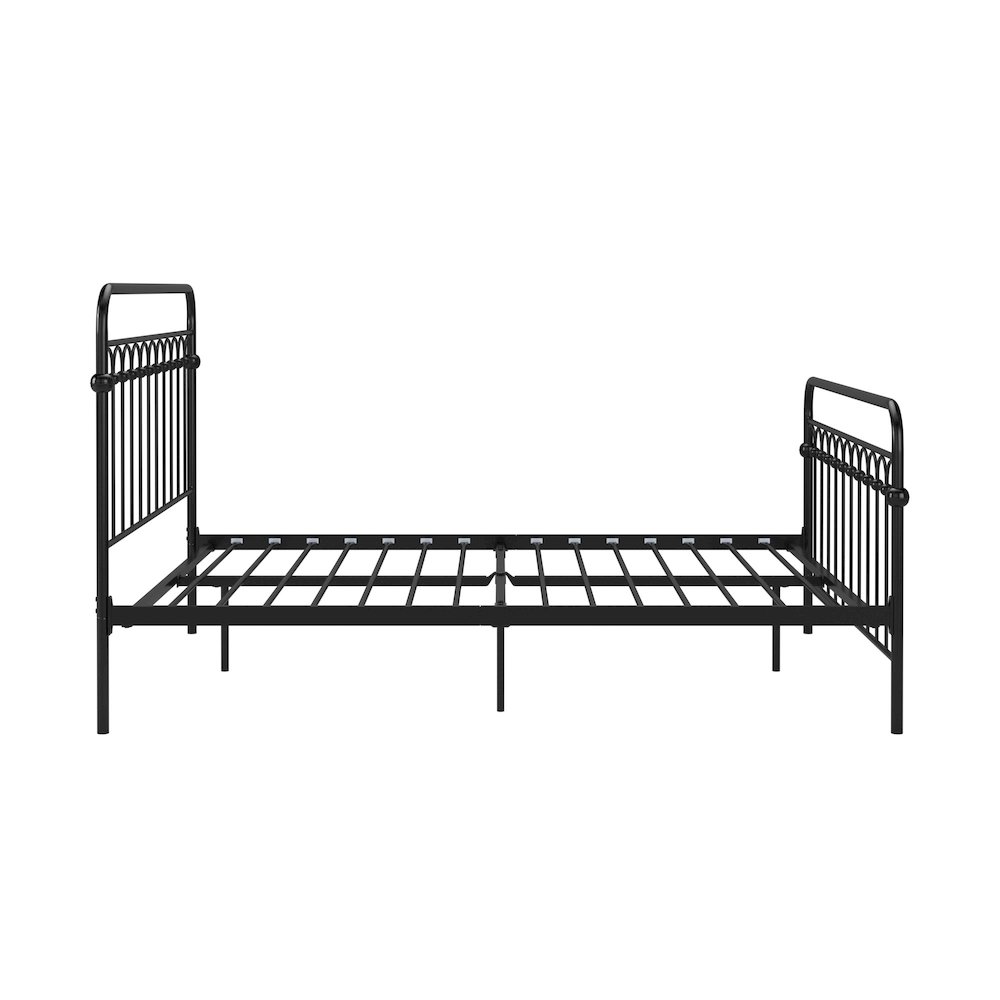 Black Metal Arch Design Queen Platform Bed. Picture 7