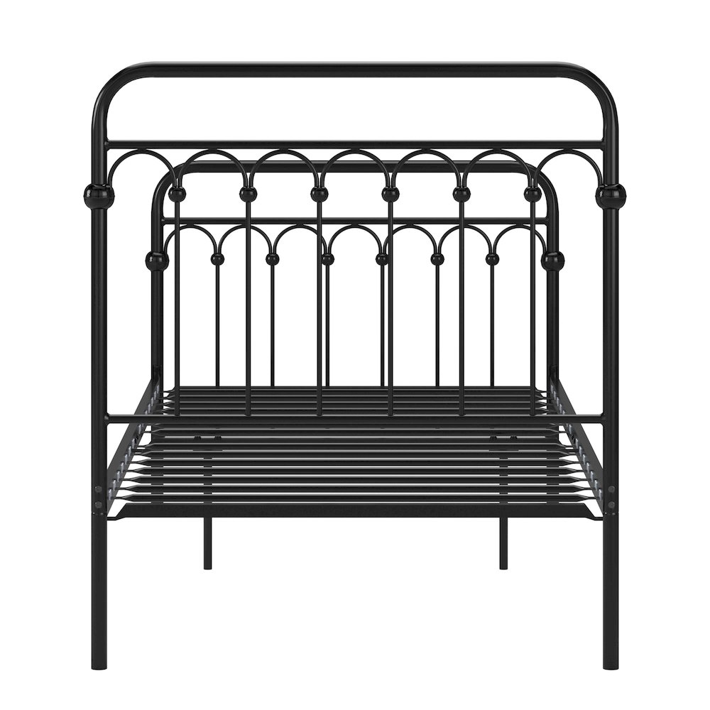 Black Metal Arch Design Twin Platform Bed. Picture 6