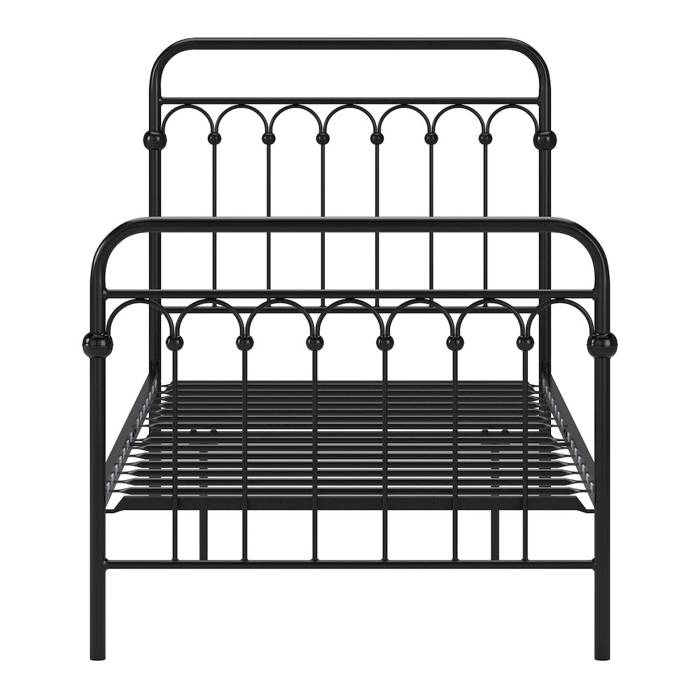 Black Metal Arch Design Twin Platform Bed. Picture 1