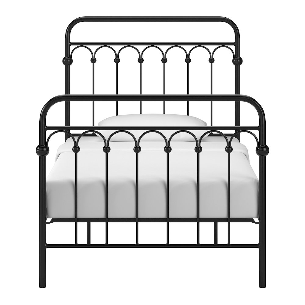 Black Metal Arch Design Twin Platform Bed. Picture 2