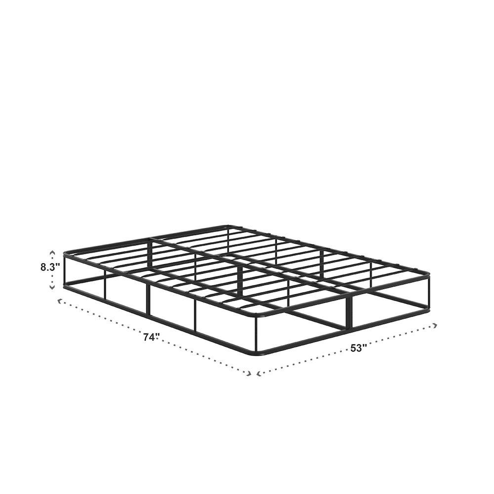 Black Finish Metal Full Bed Frame. Picture 3