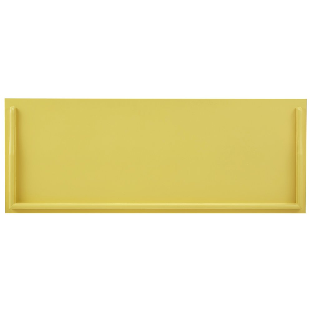 Banana Yellow Finish Shoes Bench With Beige Velvet Cushion. Picture 4