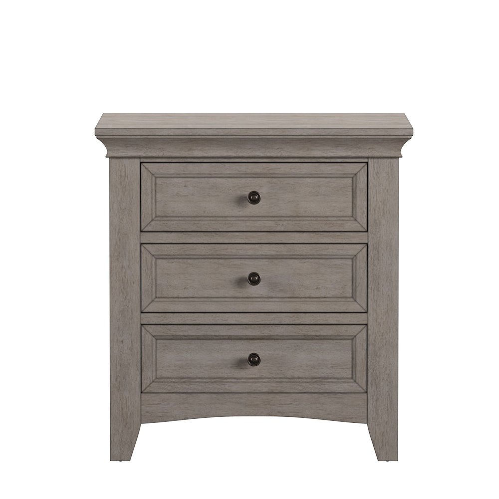 Antique White Finish 3-Drawer Nightstand With 2 Sets Modular Storage Panels. Picture 4