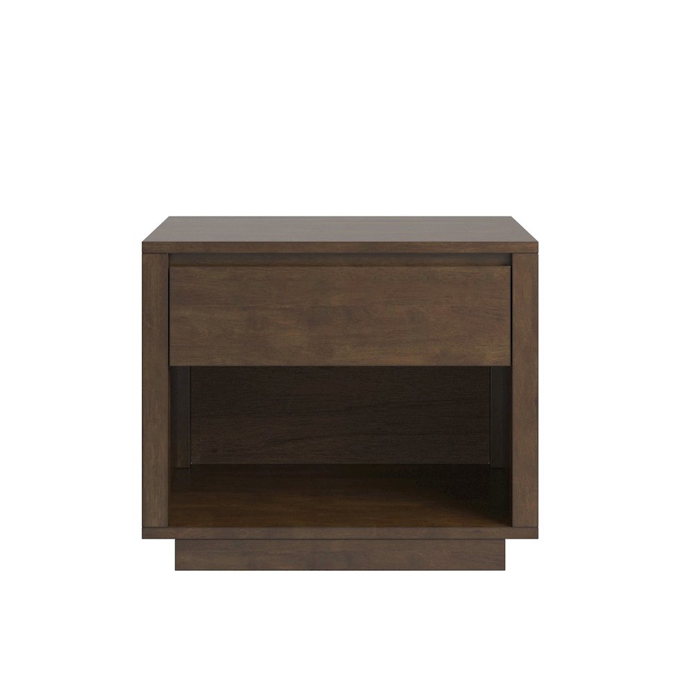 Walnut Finish 1-Drawer Nightstand. Picture 4