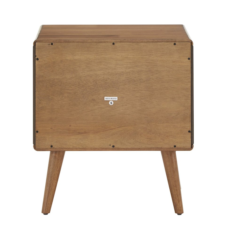 Oak Finish 2-Drawer Nightstand. Picture 6