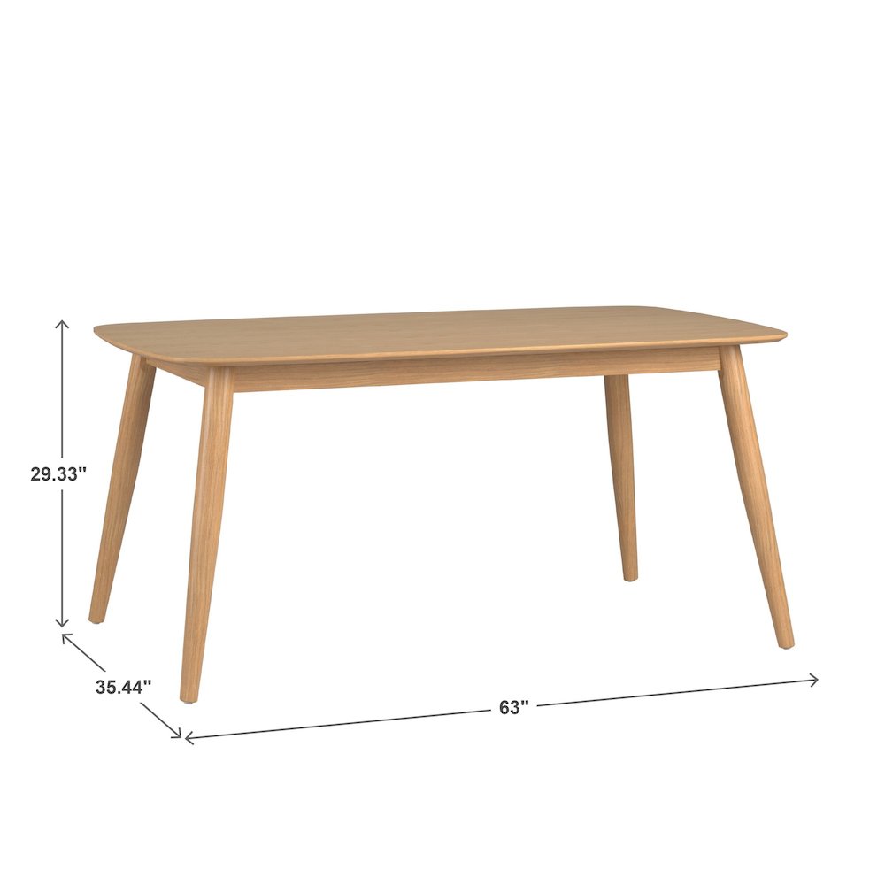 Nature Finish Dining Table. Picture 3