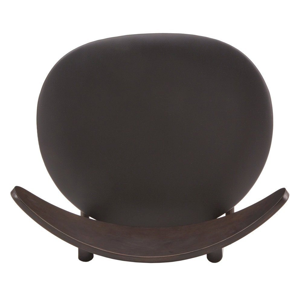 Set of 2, Black Finish Black Matte Pvc Side Chair. Picture 6