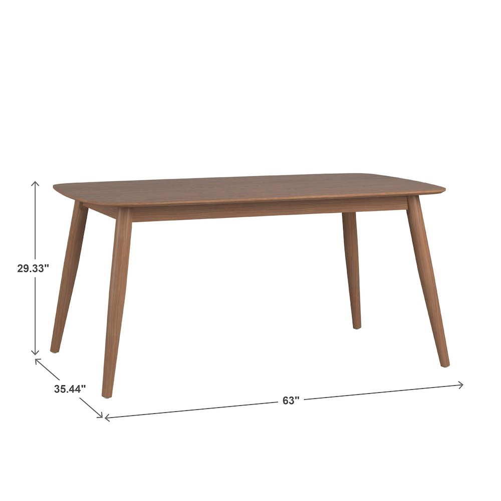 Dark Walnut Finish Dining Table. Picture 3