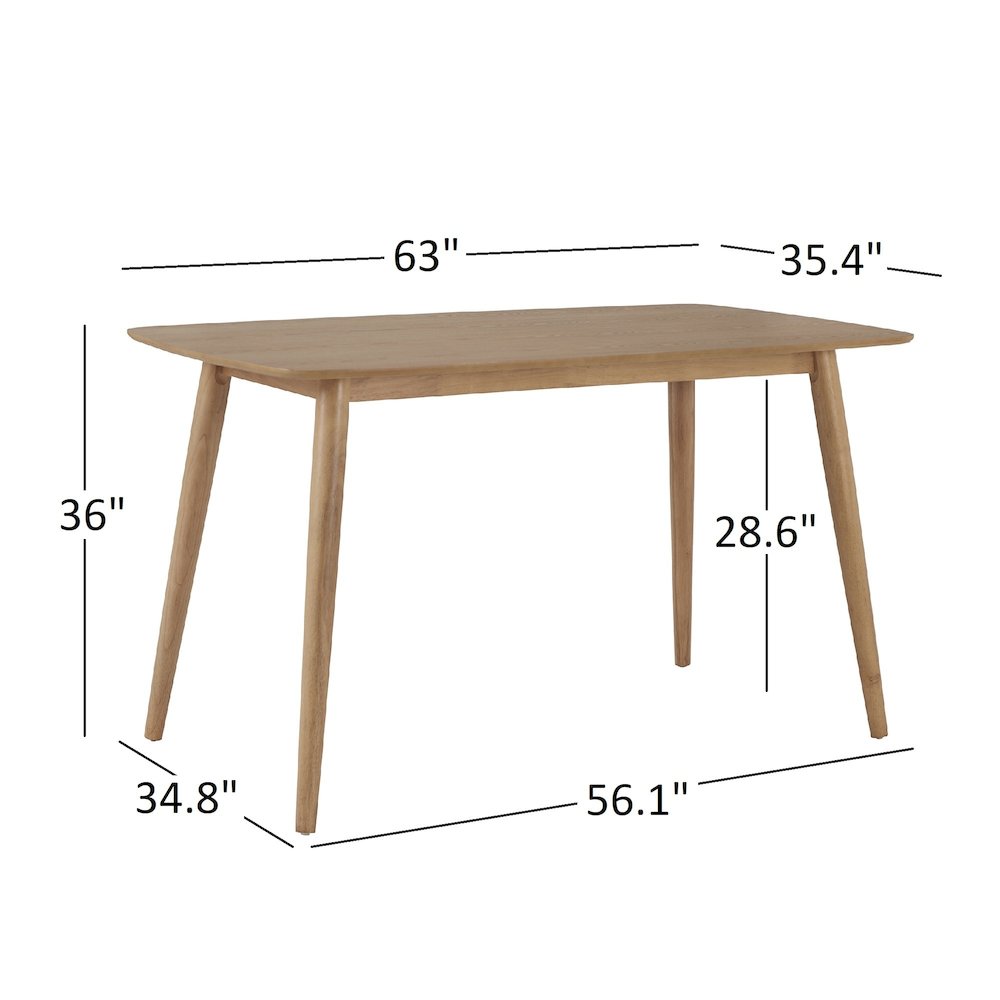 Nature Finish 36" Counter Height Table. Picture 4