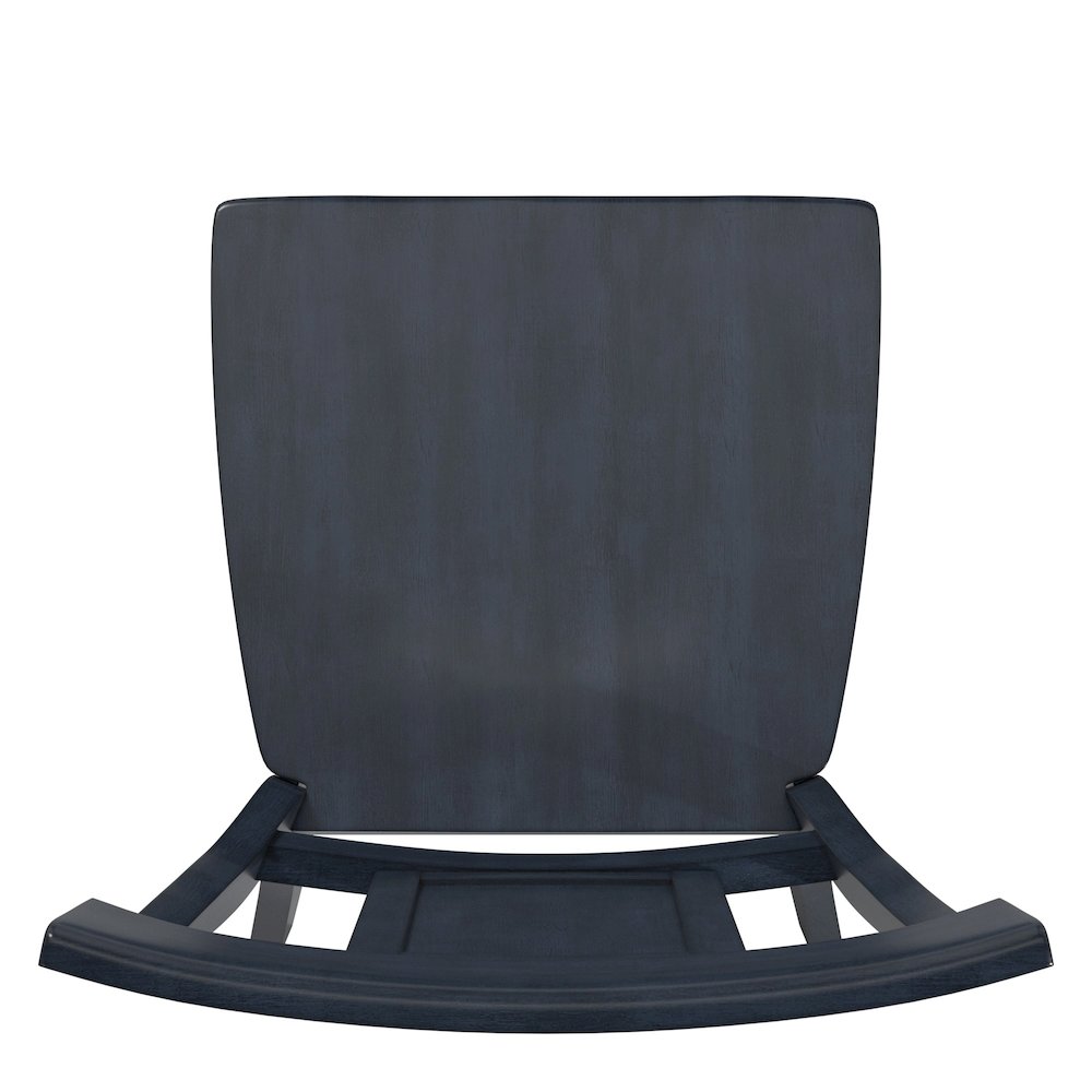 Set of 2, Antique Denim Finish Panel Back Side Chair. Picture 5
