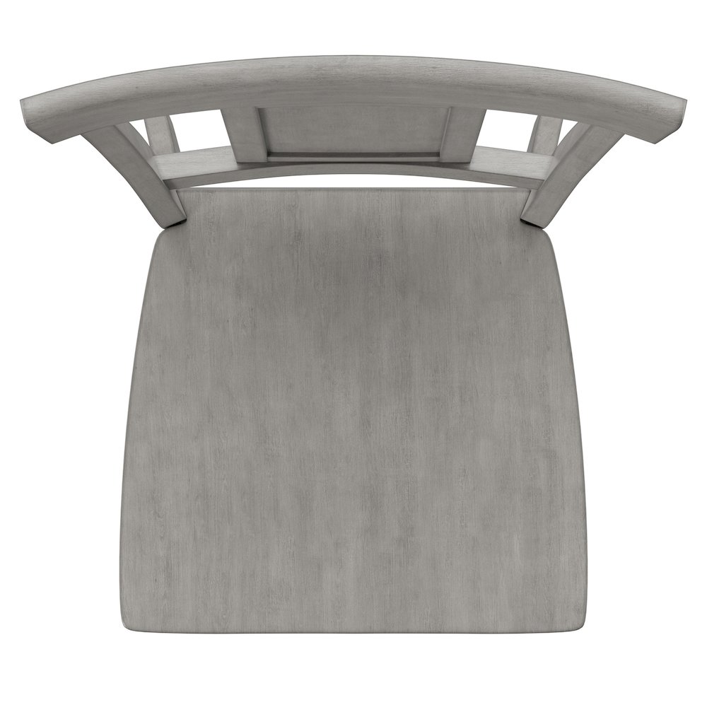 Set of 2, Antique Grey Finish Panel Back Side Chair. Picture 5