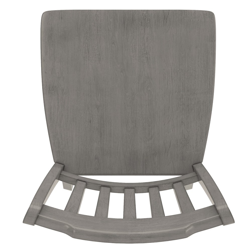 Set of 2, Antique Grey Finish Spindle Back Counter Height Chair. Picture 5