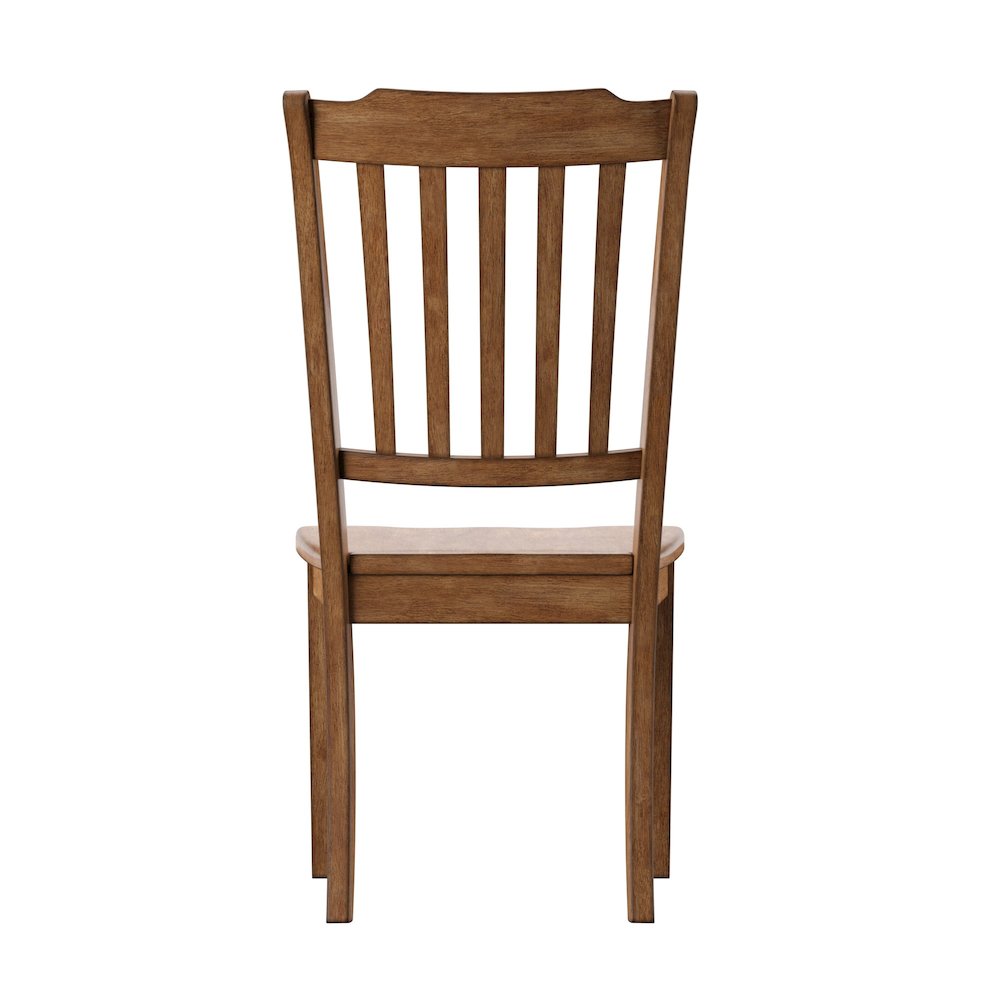 Set of 2, Oak Finish Spindle Back Side Chair. Picture 6
