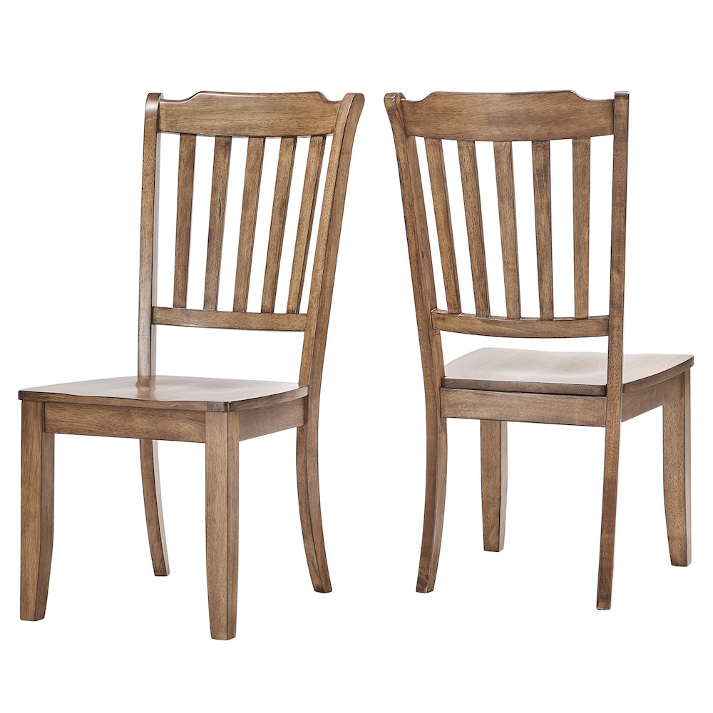 Set of 2, Oak Finish Spindle Back Side Chair. Picture 7