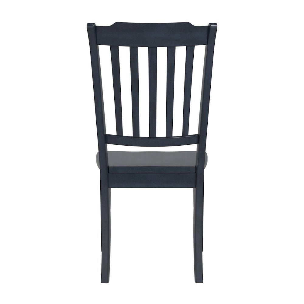 Set of 2, Antique Denim Finish Spindle Back Side Chair. Picture 6