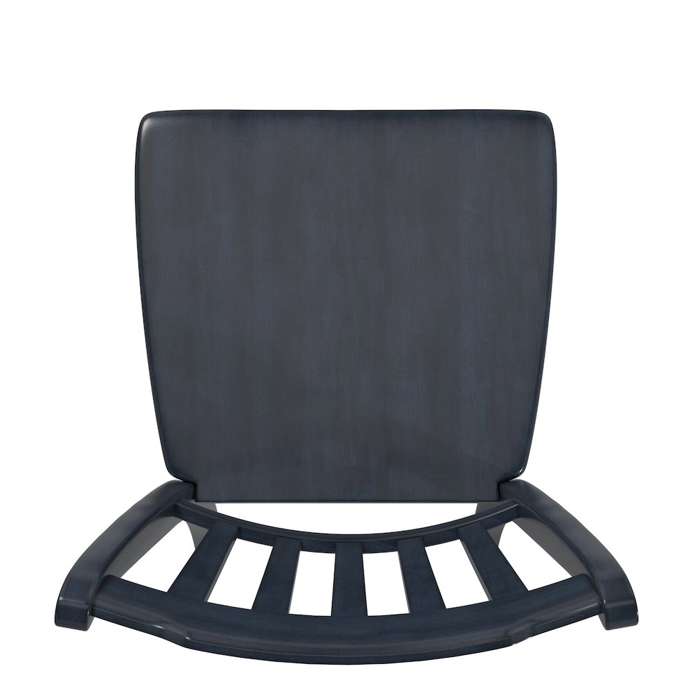 Set of 2, Antique Denim Finish Spindle Back Side Chair. Picture 5