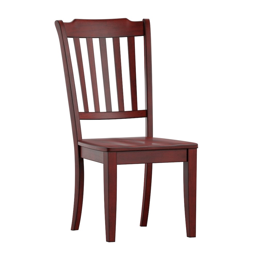 Set of 2, Antique Berry Finish Spindle Back Side Chair. Picture 5